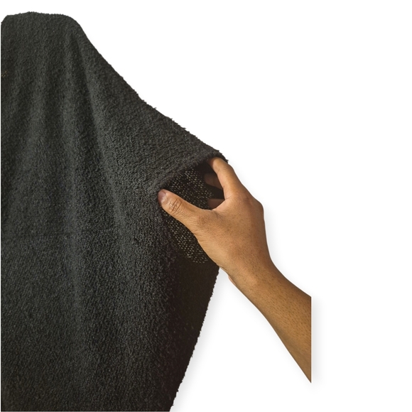 EZ By Nina Leonard Drapped Cocoon Cardigan Sz L Black - Picture 7 of 9